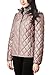 XPOSURZONE Women Packable Down Quilted Jacket Lightweight Puffer Coat Redbean Melange M
