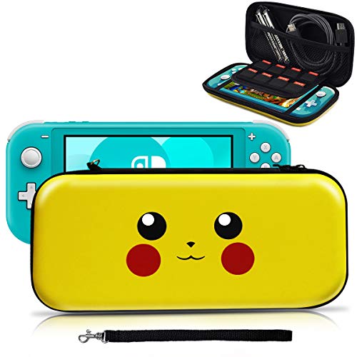 Carrying Case for Nintendo Switch Lite,[Design for Let's Go Pikachu/Eevee Pouch][Full Protective] Case for Switch Lite,Deluxe Travel Case Bag for Nintendo Switch Lite Joy-Con Accessories