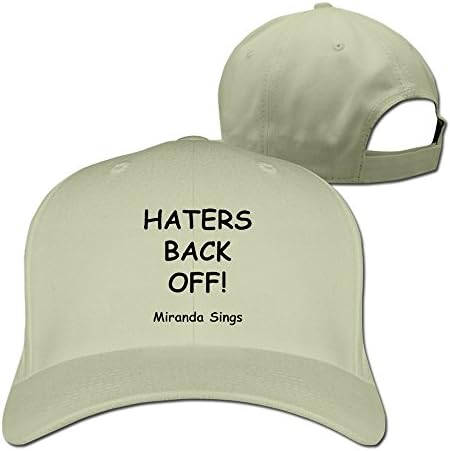 Yesher Fashion HATERS BACK OFF Baseball Cap - Adjustable Hat - Natural