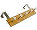 BuirStory Hanging Tree Bamboo Stainless Steel Over Door Hook Rack, Door Hanger - 5 Hook