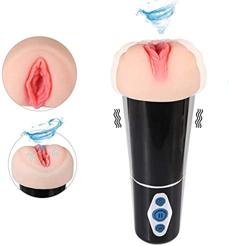 Electric Põckët P`üššýs Cheap for Men Adullt Toys Realistic Feel, Hands Free Small Vîbrâtińg Búllět,Waterproof Male Silicone Sléévé Strõkér Suction Cup USB Charge,Warm Mugs Trainer
