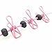 Kalevel Travel Clothesline with Clothespins for Hotels Cruise Ships Portable Elastic Clothesline Outdoor Camping Retractable Laundry Clothes Drying Line 10 Feet with Spacers (Pink)
