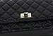 Gemate Women's Genuine Leather Quilted Chain Shoulder Bag