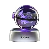 Kaitnax 3D Laser Etched Crystal Ball(50mm) Puzzle With LED Base (Charizard)