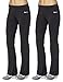 BAOMOSI Women's Active Boot-Leg Yoga Pants Workout Gym Fitness Activewear