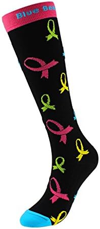 Blue Beat Graduated Compression Socks for Women Ideal for Everyday Use Flight Travel, Running Maternity Pregnancy Nursing Shin Splints Circulation Recovery 15-20 mmHg