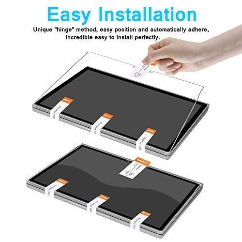MEGOO Screen Protector for Surface Book 2 15 Inch, Tempered Glass/Easy Installation/Anti-Scratch, Compatible with Microsoft Surface Pen
