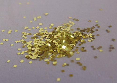 Dark Gold Metal Flake 0.025 Square Metal Flake - 3 ounce With Shaker Jar Vintage Paint