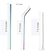 Reusable Straws Metal Stainless Steel [Food Grade], 8 Drinking Straws 4 Strait & 4 Bent, with 2 Cleaning Brushes & Storage Bag