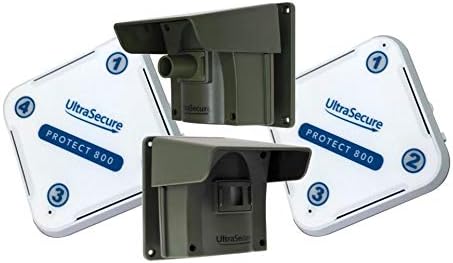 Protect 800 (800 Metre) Wireless Driveway Alert System, 2x Receivers, 2x PIR's & 3 Lens Caps