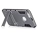 iPhone 6S Plus, iPhone 6 Plus, Iron Dual-Layer Heavy Duty Matte Rugged Protective Cover with Built in Foldable Kickstand for Apple iPhone 6S Plus iPhone 6 Plus by Cazle (Gray)