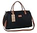 Ulgoo Carry On Tote Bag for Woman Weekend Travel Shoulder Bag in Trolley Handle (328 Blue Stripe)
