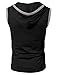 H2H Men's Fashion Slim Fit Sleeveless Lightweight Tank Tops With Hoodie BLACK US XL/Asia 2XL (CMTTK015)