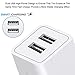 USB Wall Charger, 2-Pack 2.1A/5V Dual Port USB Plug Power Adapter Charging Cube Compatible iPhone X 8/7/6 Plus SE/5S/4S,iPad, iPod, Samsung, Android Phone -White