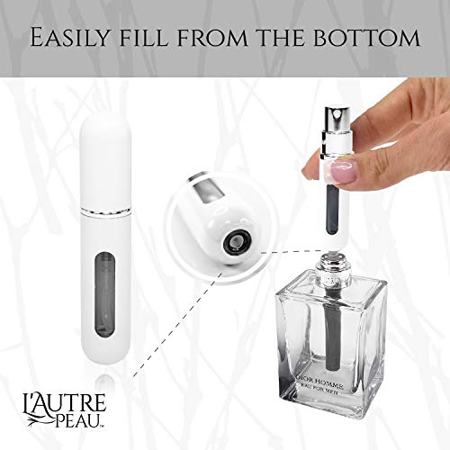 Travel Perfume Atomizer Refillable - Portable Easy to Fill Perfume and Cologne Fine Mist Mini Travel Size Atomizers - Fits Perfect in Your Pocket or Purse - 6 Piece Pack of 5ML