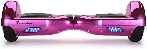 Vecaro GLIDE-X-MPK Bluetooth Hoverboard 6.5" - Electric Self Balancing Scooter - UL2272 Certified - Samsung Battery - Ride Control App for Android/IOS + Carrying Case - Metallic Pink