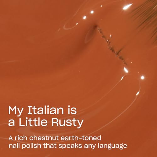 OPI Nail Lacquer My Italian is a Little Rusty | Opaque Muted Orange Crème Chip Resistant Nail Polish | Muse of Milan Collection - Image 3