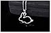 Paialco 925 Sterling Silver Bunny Rabbit Pendant Necklace for Women, White Rhodium Plated