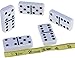 Deluxe Games and Puzzles Dominoes Double 9 Set, Tournament (Jumbo) Size, Solid White with Black Dots 55 Dominoes in Set Great for Standard Dominoe Game