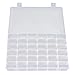 KLOUD City Clear Plastic Jewelry Box Organizer Storage Container with Adjustable Dividers 36 Grids