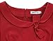 MUXXN Women's Retro 1950s Style Cap Sleeve Knee Length Formal Work Dress (M Red)
