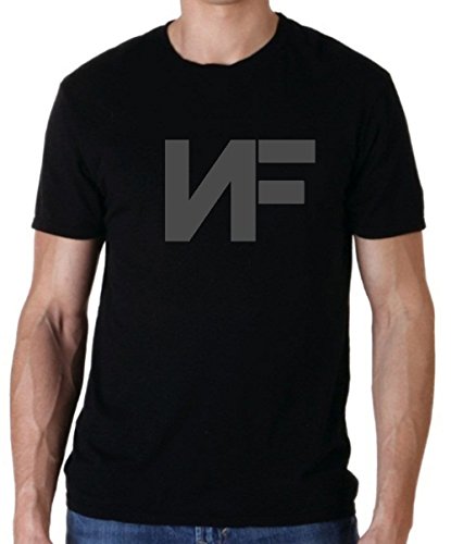 Uzair Men's NF Rapper Design T Shirt (Black, XL)