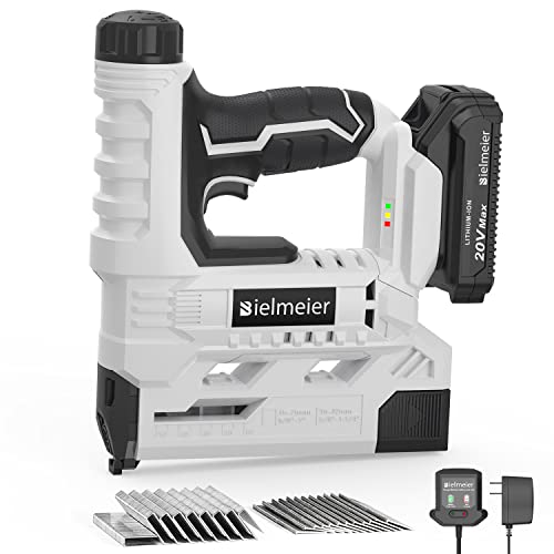 Bielmeier Yellow 4V Cordless 2-in-1 Stapler/Nailer, Lightweight Design