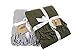 Fennco Styles Woven Classic Chunky Yarn Fringe Throw Blanket - 50