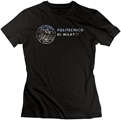 ZHAOWAN Black XX-Large Polytechnic University Of Milan Normal Fit Womens Make Custom Tee-shirt
