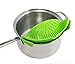 SIMPLE STRAINER - The Best Clip-on Green Silicone Pasta Strainer - Dishwasher Safe Colander Perfect For Draining Pasta, Vegetables, Potatoes, etc. - Universal Fit by Profectus Products