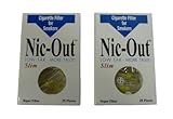 NIC-OUT SUPER SLIM Cigarette Filters 2 Packs (50 Filters) 5-6mm Smoking Free Tar & Nicotine Disposable Nicout Holders for Smokers DON'T QUIT SMOKING Nicfree