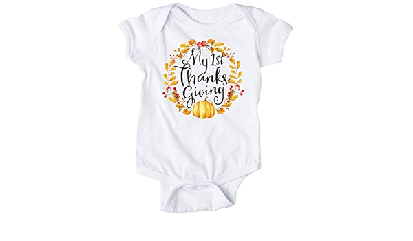 Amazon Com First Thanksgiving Shirt First Thanksgiving Baby Bodysuit First Thanksgiving Outfit Preemie First Thanksgiving Shirt Custom Thanksgiving Shirt Baby Thanksgiving Shirt New Baby Gift Fall Baby Handmade