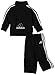 adidas Baby Boys' Iconic Tricot Jacket and Pant Set, Black/White, 18 Months