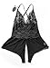 Lingerie Bodysuit for Women One Piece Lace Teddy Valentine's Day Lingerie (Large, Black.)