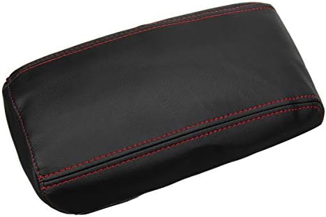 Car Central Armrest Box Protective Cover Artificial Leather Covers for Nissan Qashqai J11 2016 2017 2018 (Red)