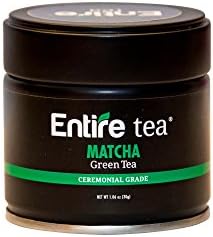 Entire Tea Ceremonial Matcha Green Tea (30 Gram), 100% True Japanese Matcha, Mix With Water Or Milk, Includes 35mg Of Natural Caffeine For All Day Energy, Sugar Free, Gluten Free, With Zero Calories