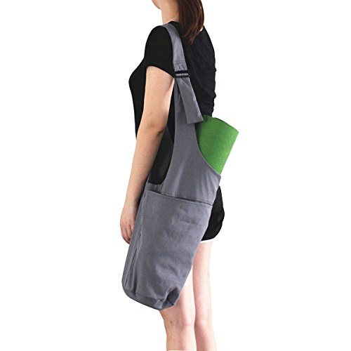 Okela Yoga Mat Bag, Yoga Mat Tote Sling Carrier with Adjustable Straps and Side Zipper Pocket, Large Size Design Fits Most Size Yoga Mats to 12mm(New Version) - Thumbnail 4