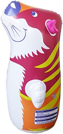 Trista99 Inflatable Cartoon Animal Tumbler Roly Poly Toy Kids Pressure Release Stand Up Punching Bop Bag Children Boxing Traning