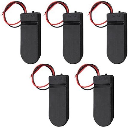 5Pcs 6V CR2032 X2 Case Button Battery Holder With ON/OFF Switch