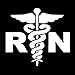 RN Registered Nurse Decal Vinyl Sticker Auto Car Truck Wall Laptop | White| 5