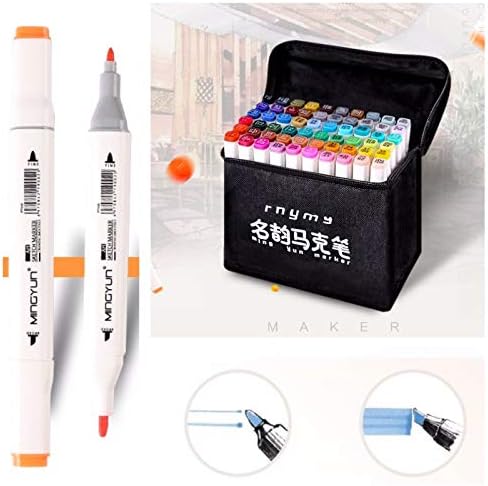 Markers Pen 60 Color Art Sketch Paint Animation Graphic Twin Tip Touch New Five