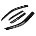 Lightronic WV94101 Outside-Mount Side Window Visor Deflector Rain Guard, Dark Smoke, 4-Pieces Set, Fits 2009-2018 Dodge Ram 1500 Quad Cab, 2019-2023 Ram 1500 Classic Quad Cab