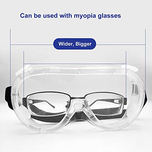 image for SuperMore Anti-Fog Protective Safety Goggles Clear Lens Wide-Vision Ad