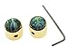 KAISH Set of 2 Gold Tele Telecaster Abalone Top Guitar Dome Knobs Bass Knob with Set Screw