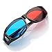 AThumb 3pcs Blue and Red 3D Eyeglasses Cyan Anaglyph Simple style 3D Glasses Extra Upgrade Style To Fit Over Prescription Glasses for Movies Games