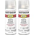 Rust-Oleum 285093 Stops Rust Spray Paint, 12 Oz, Matte Clear (Pack of 2)
