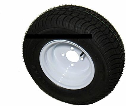 2-pack 205/65-10 20.5x8.0-10 LRE Kenda Loadstar Bias Trailer Tires on 4 Lug White Wheels