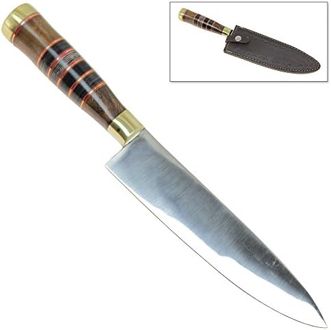 Wild Stag Kitchen Cutlery Style J2 Stainless Steel Polished Knife Wood Handle