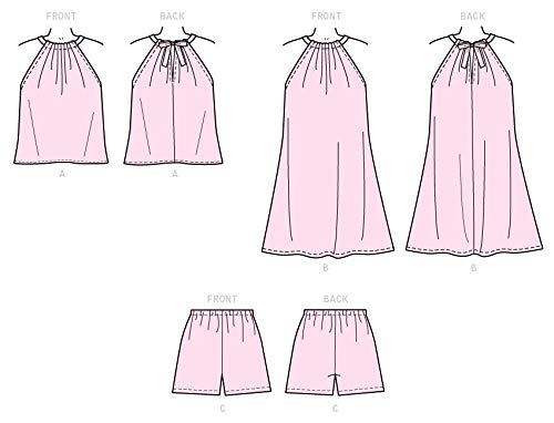KWIK-SEW PATTERNS K0259A Kwik Girl's Shorts, Top, and Dress Sewing Patterns by Ellie Mae Designs, Sizes 7-14