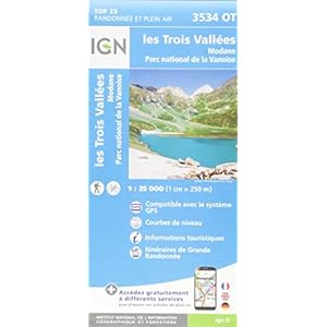 les Trois Vallées. Modane. PN de La Vanoise 1:25 000: 3534/OT